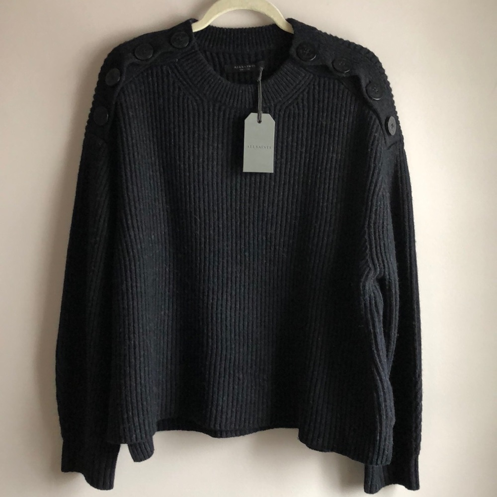 NWT AllSaints Faye crew neck jumper. Size M.
